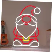 Christmas Gnome Neon Sign Christmas Neon Light for Wall Decor Colorful Dwarf