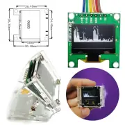 0.96" OLED Stereo Music Spectrum Display Analyzer Audio Level Indicator VU Meter