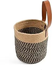 Yarra Textiles Wall-Mounted Hanging Basket for Organization, Small Woven Baskets for Wall Decor, Wicker Storage Baskets