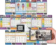 Muscle Building Exercises & Body Conditioning Fitness Posters - Set of 13 Gym Workout Charts | Laminated Gym Exercise Posters | Size - 841mm x 594mm (A1) | Video tutorials | Improves Personal Fitness