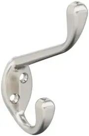 Amerock H55451 Nickel Large Double Coat & Hat Hook