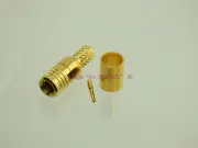 SMB Plug Coax Connector Crimp RG-58 LMR-195 Teflon Gold Gold - by W5SWL
