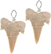 [HANABASS] 2pcs Shark Tooth Pendants Original Tribal Style Necklaces for Men Beach Decor Charms