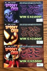 Monster Cash Instant SV Lottery Ticket Set, Ghost, Spider, Pumpkin