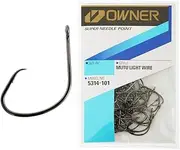 Owner Mutu Light Wire Tournament Circle Hooks Bulk Pack 1/0 Qty 40