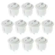 VGOL 10PCS round Rocker Switch KCD1 Mini round Toggle Switch On/Off 2 Positio...