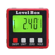 Digital Lcd Protractor Gauge Angle Finder Bevel Laser Box Inclinometer Meter