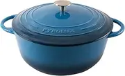 Pyrolux Pyrochef Cast Iron Casserole/French Oven 24 cm/4 Litre, Ocean Blue