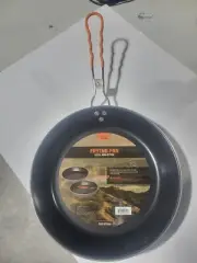 Field & Stream 12” Camping Non-Stick Steel Frying Pan Folding Handle NEW