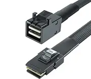 12G Internal Mini SAS HD SFF-8643 to SFF-8087 Cable, 0.8m Internal Mini SAS to Mini SAS Cable, 36 Pin, 12Gbps, with Sideband, 100 Ohm, Flexible, Support RAID, PCIE Controller, 0.8-Meter(2.6ft)