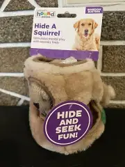 Interactive Hide And Seek Burrow Hide A Squirrel Squeaky XS-Small Plush Dog Toy