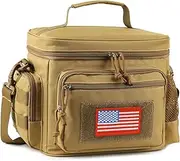 Lunch Box for Men, Tactical Lunch Bag MOLLE Webbing Leakproof Insulated Lunch Cooler Women Adult Meal with Adjustable Shoulder Strap Lunch Pail