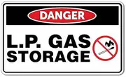 Danger LP Gas Storage Flammable Sticker