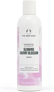 The Body Shop Glowing Cherry Blossom Shower Gel, Vegan and Certified Product, 92% Natural Ingredients, Floral Fragrance, Recycled Plastic Bottle, 250 ml