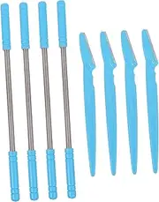 OATIPHO 4Pcs Facial Hair Removal Kit Manual Spring Epilator Eyebrow Razors for Quick Easy Hair Removal Compact Design for Travel Smooth Skin Anytime for Women
