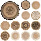 Placemat Bohemian Nordic Round Bohemian Style Table Mat Flax