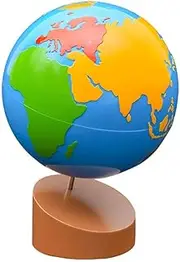 Montessori Science and Cultural Geography Materials Continental and Sandpaper Globe - Early Education Teaching Aids Wooden Toys (World Parts)