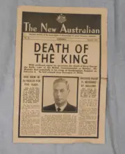 #T60. 1952 BULLETIN - QUEEN ELIZABETH II ASSESSION / DEATH OF GEORGE VI