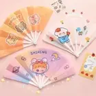 PP Folding 7-fold Fan Cartoon Cartoon Folding Fan Cute Hand Held Fan