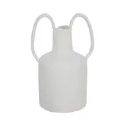 Maine & Crawford Scorpio 25x16cm Dolomite Flower Vase w/ Large Handle White