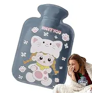 Water-Filled Plush Hand Warmer - 500ml Plush Winter Hot Water Bottle Hot Water Bag - Bed Warmer Large Capacity Portable Heating Pad for Waist