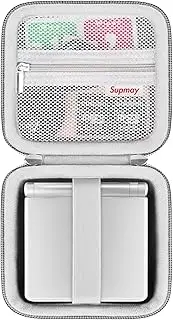 Supmay Hard Carrying Case for RG35XXSP Retro Handheld Game Console, Retro Game Travel Storage Holder with Mesh Bag for SD Card, USB Charging Cable, User Manual, Grey