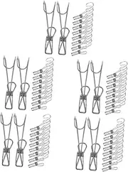 LALAFINA 5sets Strong Multi-Purpose Hangers Clips Clothes Hangers for Closet Pants 10pcs*5