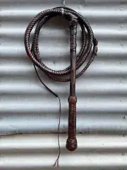 Aussie Stockman 12 plat Leather Stock Whip 6 ft