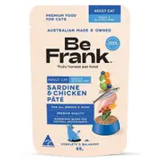 Be Frank Grain Free Adult Sardine & Chicken Pate Wet Cat Food 85g 12x85g