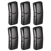 6Pcs 8mmx4mm Flat Leather Clasps Bracelet Clasps Black