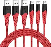 AHGEIIY PS4 Controller Charger [3Pack, 2M] PS4 Controller Charger Cable PS4 Charger Cord, High Speed Data Sync Micro USB Cable for Playstaion 4 PS4 Slim/Pro Xbox One S/X Controller