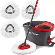 O-Cedar Easy Wring Spin Mop & Bucket Floor Cleaning System with 3 Extra Refills