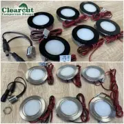 Campervan 12v Light & Dimmer Switch Kit, 2 x 65mm LED 12v Spot light Motorhome