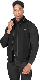 [LORUSAFF] mens heated vest (US,Large, X-Large, Regular), Fleece Black, Large-X-Large