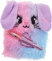 KALLORY Journal Notebook: Soft and Portable Fuzzy Journal with Pen for Girls Cute Cartoon for Kids Students and Daily Use