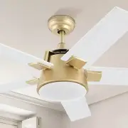 52'' Ceiling Fan with Light & Wall Switch Remote Modern Fan Reversible Motor