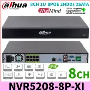 Dahua NVR5208-8P-XI 4K 8-Channel POE NVR 32MP Network Video Recorder CCTV System