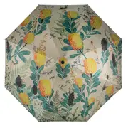 Ashdene Golden Banksia On The Go Travel Floral Print Womens Umbrella 31x7cm