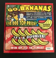 Go Bananas Instant SV Lottery Ticket, no gambling value, collectable only