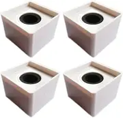 Actopus 4PCS White Microphone Cube Interview Square Mic Flag Studio Equipment