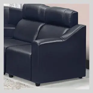 L型乳膠皮沙發左扶手椅(坐下)黑色 24239802011