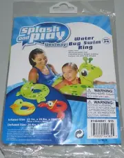 Splash and Play Swim Ring Pool Float Green Water Bug NEW Ages 3-6