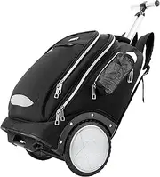 Hivexagon Rolling Backpack with 7 Inch Large Wheels, Double Reinforce Telescoping Handle,Easy Going Up and Down Staircase, Carry-on Backpack with Laptop Compartment for Business and Travel Commuter
