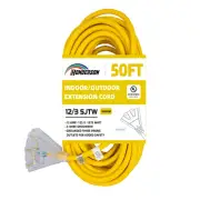 HONDERSON 3-Outlets Indoor Outdoor Extension Cord Weatherproof with Lighted E...