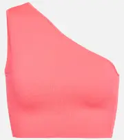 [Victoria Beckham] Victoria Beckham VB Body one-shoulder cropped top AU 12 pink