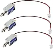 FELTECHELECTR 3pcs Mini Electromagnet 12v Push Pull Solenoid Linear Motion Actuator Open Frame Solenoid Electromagnet