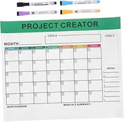 Homoyoyo 1 Set Magnetic Dry Erase Calendar for Refrigerator Monthly Planner Whiteboard with Markers Versatile Memo Board Organizer Stylish Design for Modern Kitchens