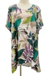 Taking Shape TS Luxe Weave Tropical Top Size 20 Casual Holiday NWT