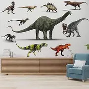 Dinosaur Wall Decals Large Size Vinyl Self-Adhesive Dinosaur Wall Decals Safe Waterproof for Boys Kids Adult Bedroom Living Room Nursery Classroom Bathroom Home Decoration(15.7"X31.4")