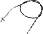 X AUTOHAUX Front Brake Cable with Adjuster Motorcycle Accessory Straight Connector for Yamaha PW50 Y-Zinger 50 PY50 1981-2009 Black Silver Tone